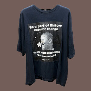 Obama 2008 Graphic Tee | Black | Size 3XL | Vintage